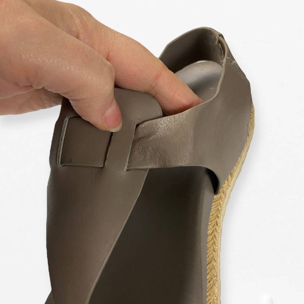 Vince Flint Leather Espadrille Thong Sandal, Women's Tan Beige Sandals 8.5M - Picture 3 of 10